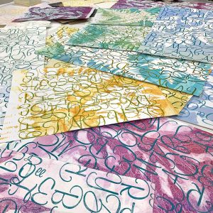 letterpress monoprinted papers