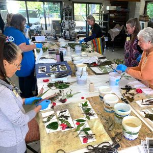 Eco-printing on paper June 2024