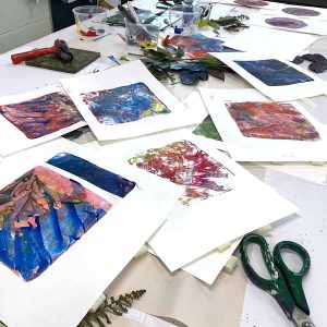 Nambour State College - yr 11 - Gel Plate Monoprinting August 24