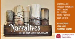 Storytelling Through Artist Books at ‘Narratives’ Exhibition in Maleny