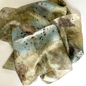 Eco-printing on silk