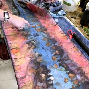 Eco-printing on Silk November 24
