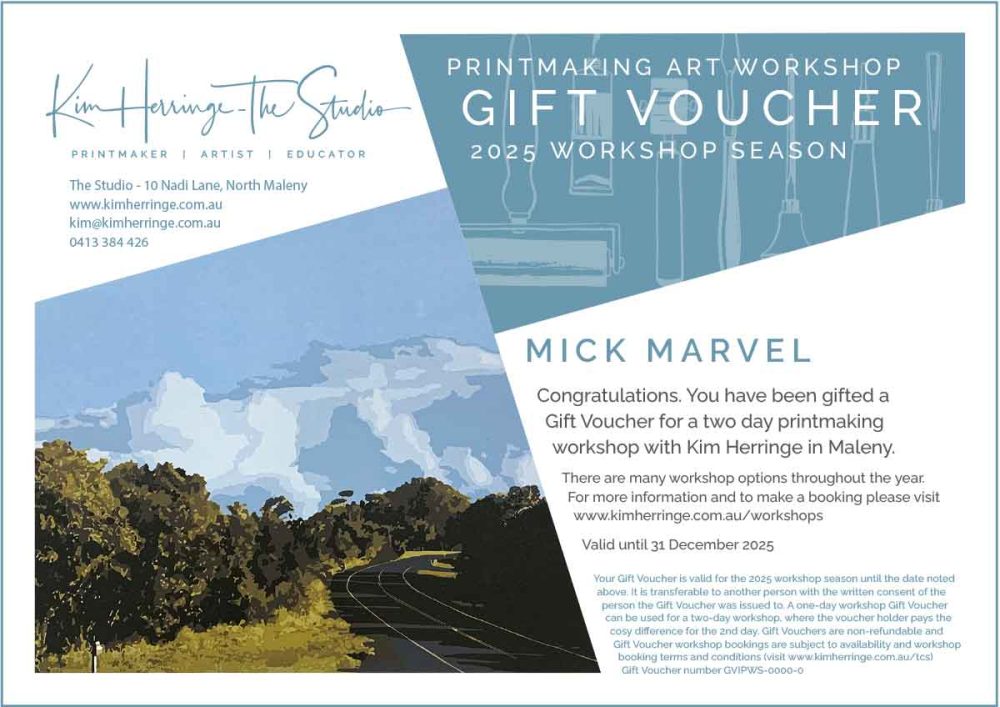 2025 two day workshop gift voucher