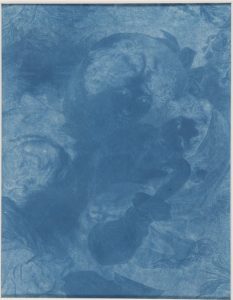 A Scene in Italy. John Herschel cyanotype made from Henry Cook's Engraving 1839