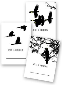 Black Cockatoo Ex Libris Bookplates Bundle Pack