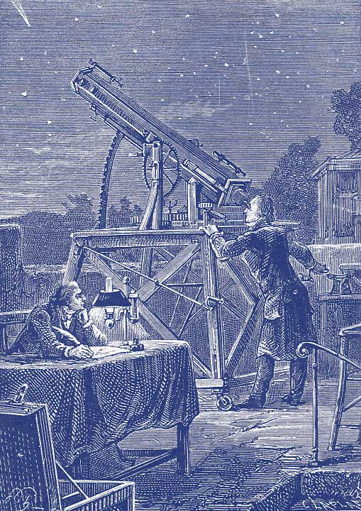 Herschel observing Halley's Comet in 1835