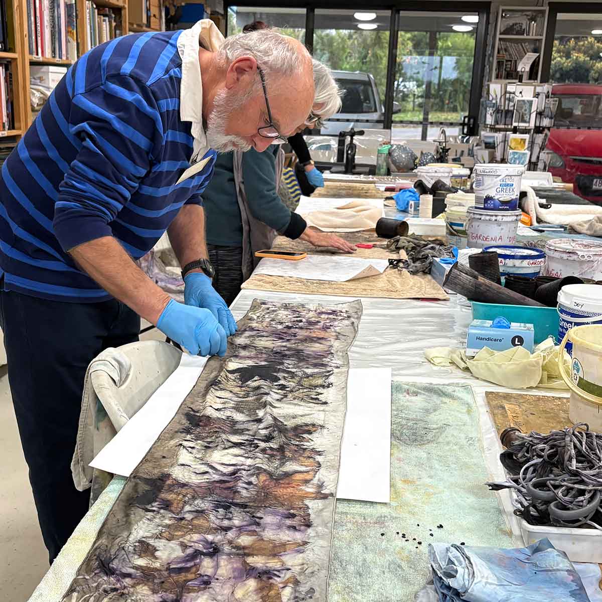 Eco-printing on Silk June 25