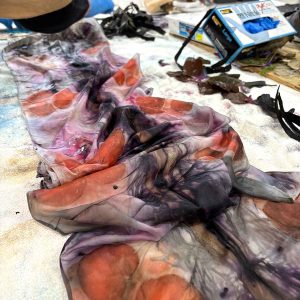 Eco-printing on Silk June 25