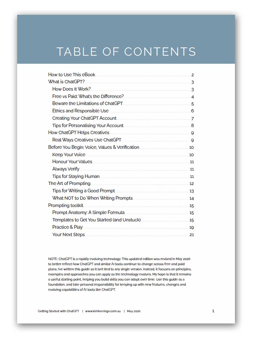 Getting Started with ChatGPT ebook
