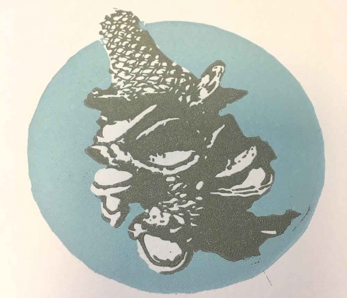 Image transfer to a lino block Kim Herringe